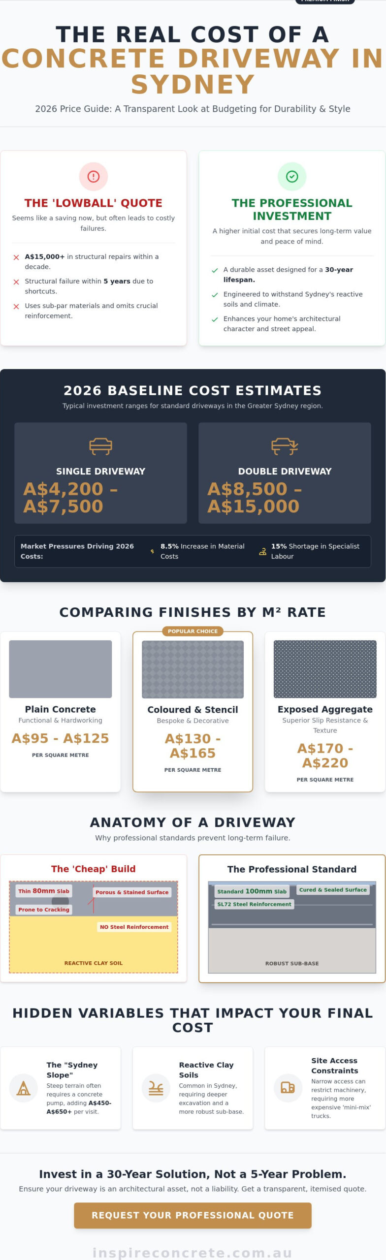 Concrete Driveway Cost Sydney: The Complete 2026 Pricing & Value Guide