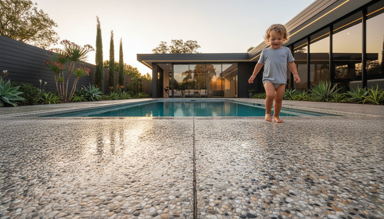 Non-Slip Concrete Pool Surrounds Sydney: 2026 Safety & Style Guide