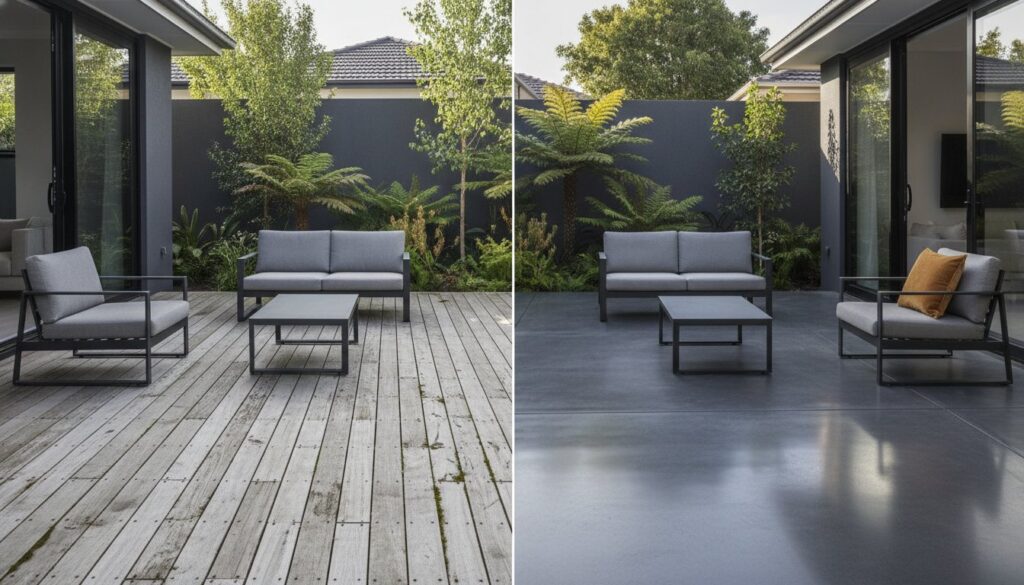 Timber Deck vs Concrete Patio Cost Sydney: 2026 Homeowner Guide