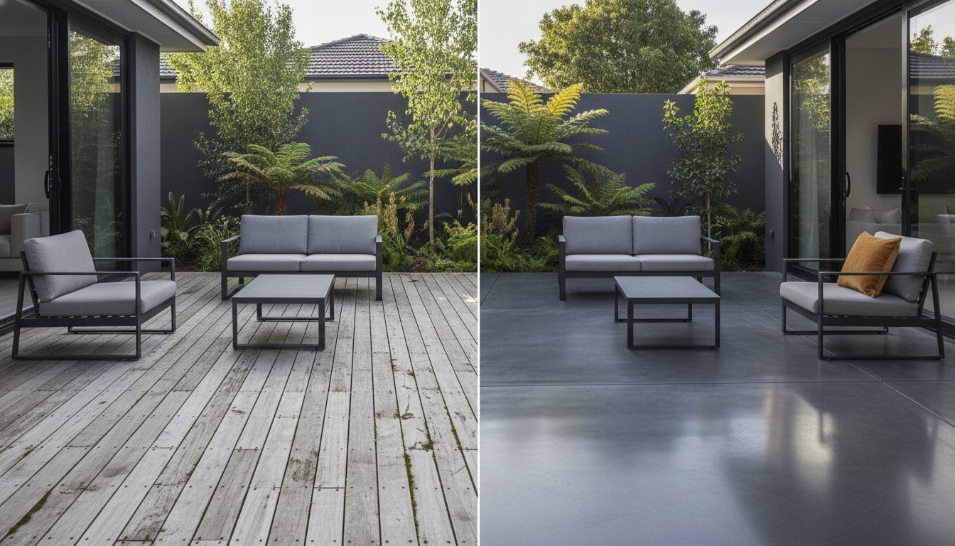 Timber Deck vs Concrete Patio Cost Sydney: 2026 Homeowner Guide