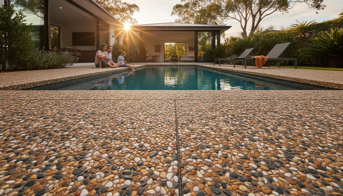Exposed Aggregate Pool Surrounds Penrith: The 2026 Design & Safety Guide