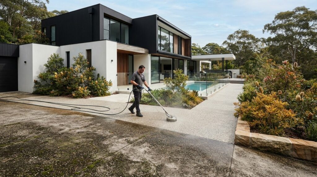 Concrete Cleaning Services in the Hills District for Outdoor Surfaces