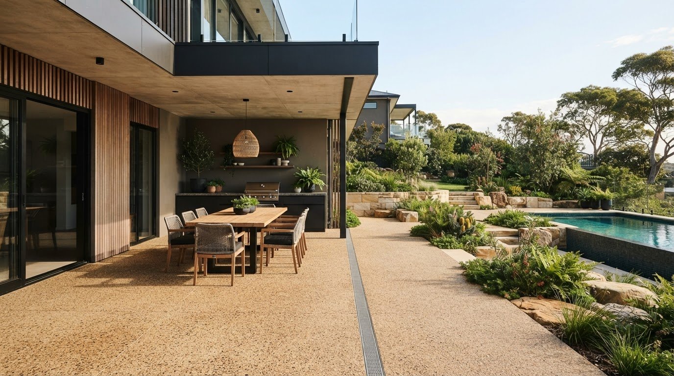 Exposed Aggregate Alfresco Sydney: Choose the Right Outdoor Concrete Finish