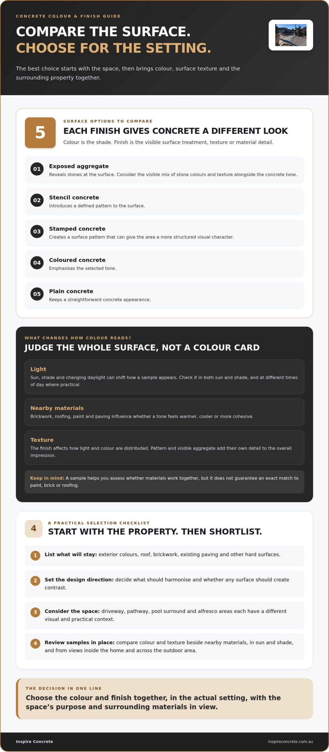 Concrete Colours & Finishes: Guide for Sydney Homes
